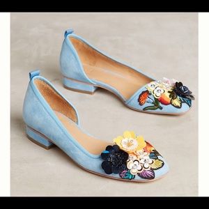 ANTHROPOLOGIE Bill Blass Lila Ballet Flats
